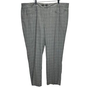 Addition Elle Grey Windowpane Trouser Pants Size 24 Brand New with Tags